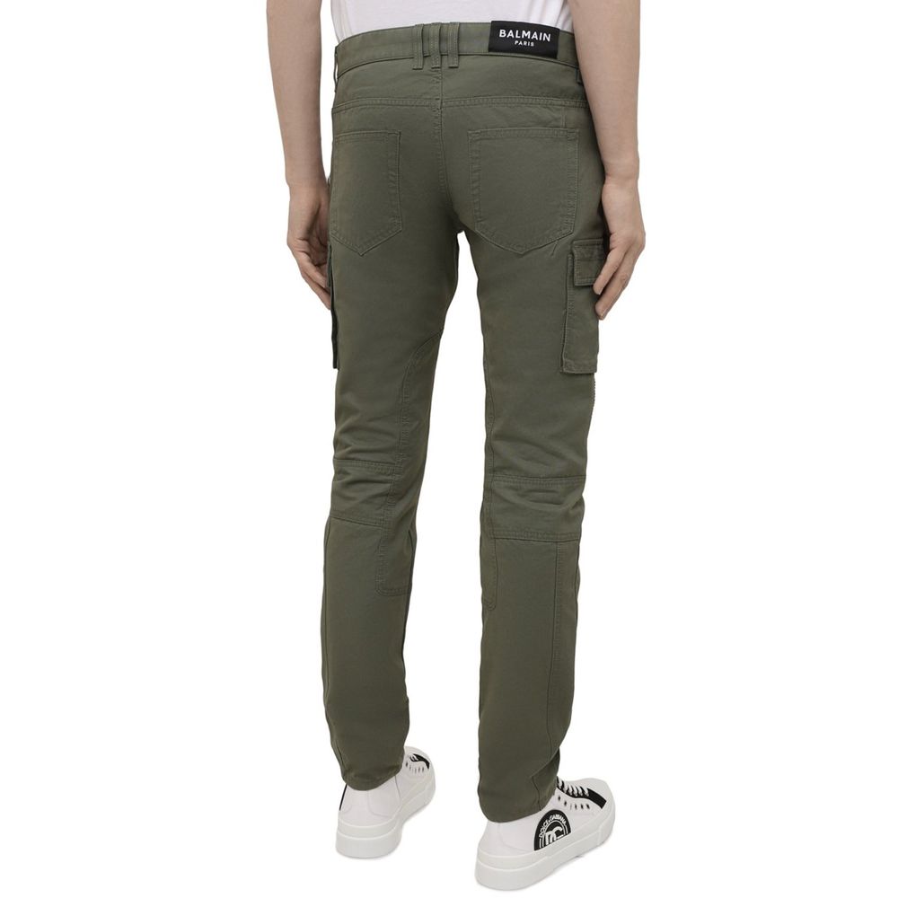 Balmain Bicolor Cotton Cargo Pants