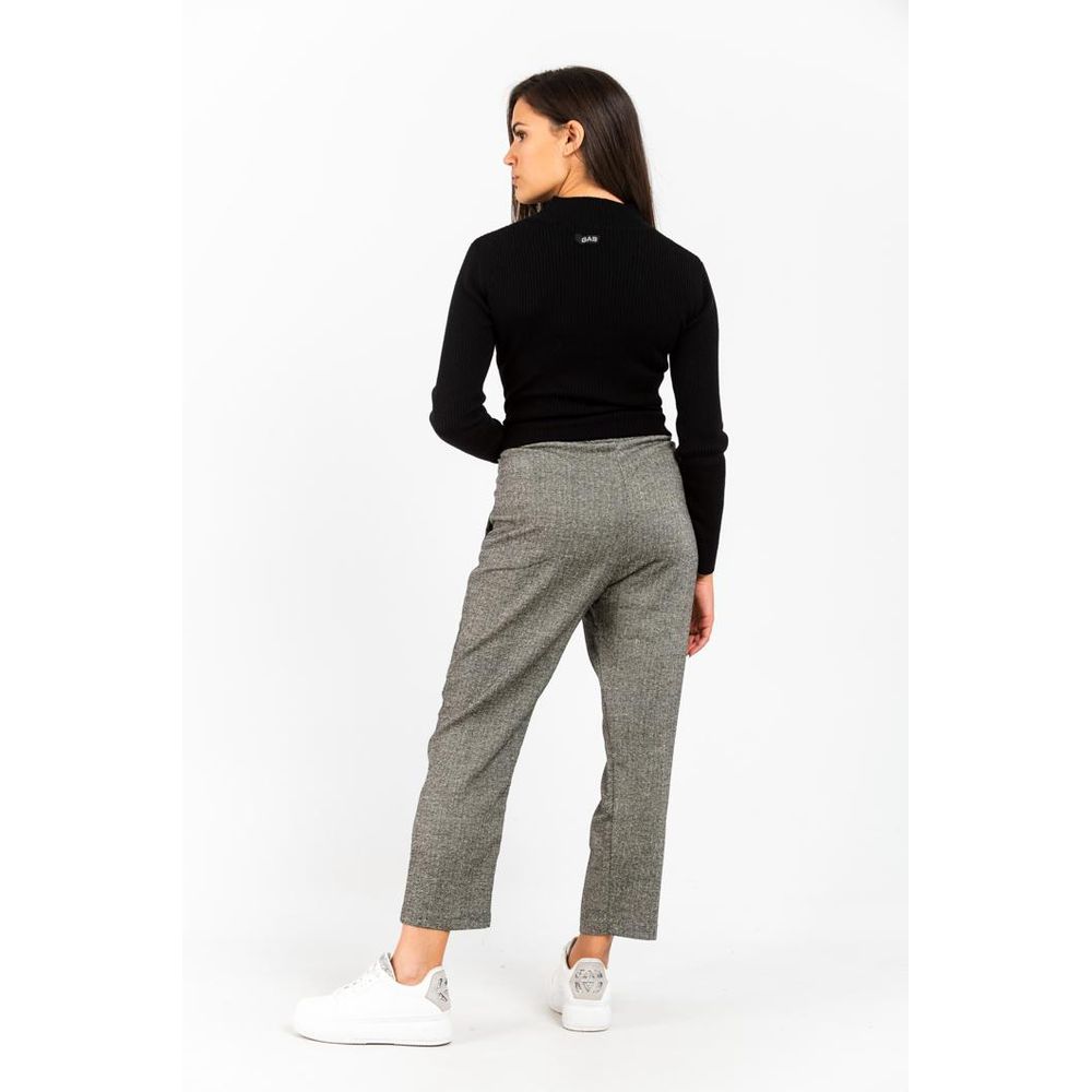 Gas Black Wool Casual Pants
