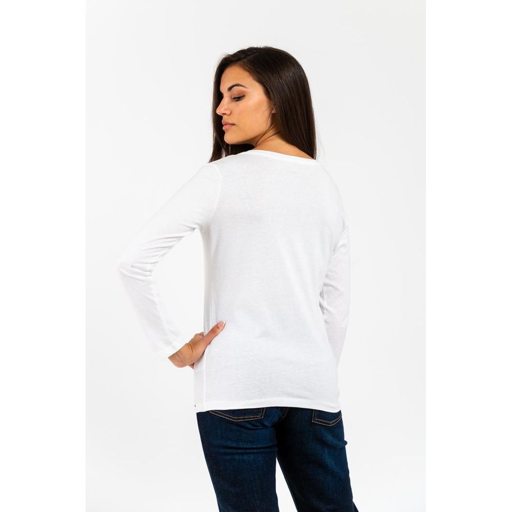 Gas Cotton Long-Sleeve T-Shirt – White