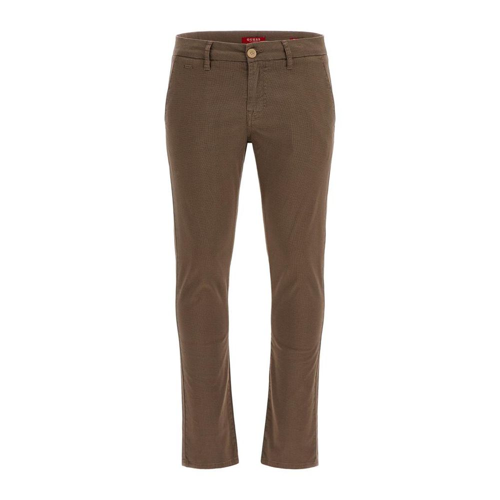 Guess Yellow Cotton Casual Pants