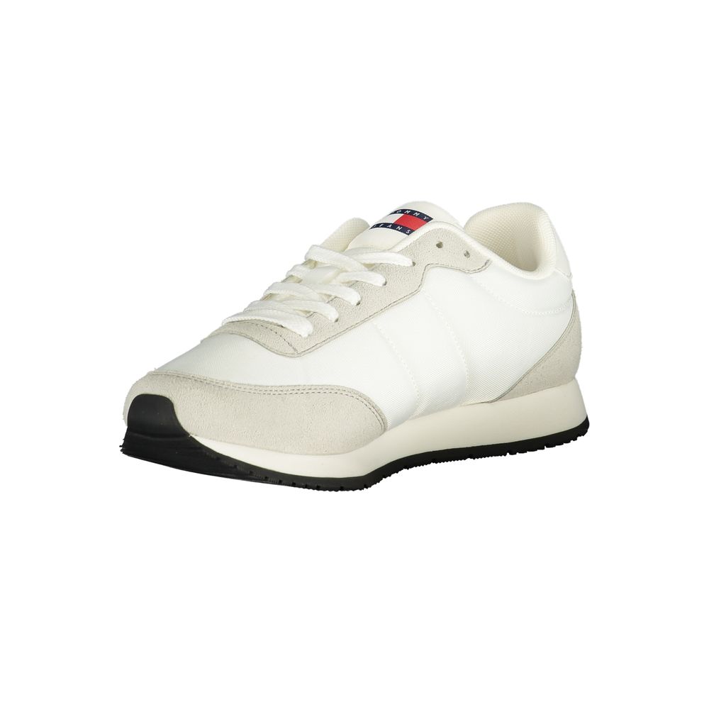 Tommy Hilfiger White Polyurethane Men Sneakers