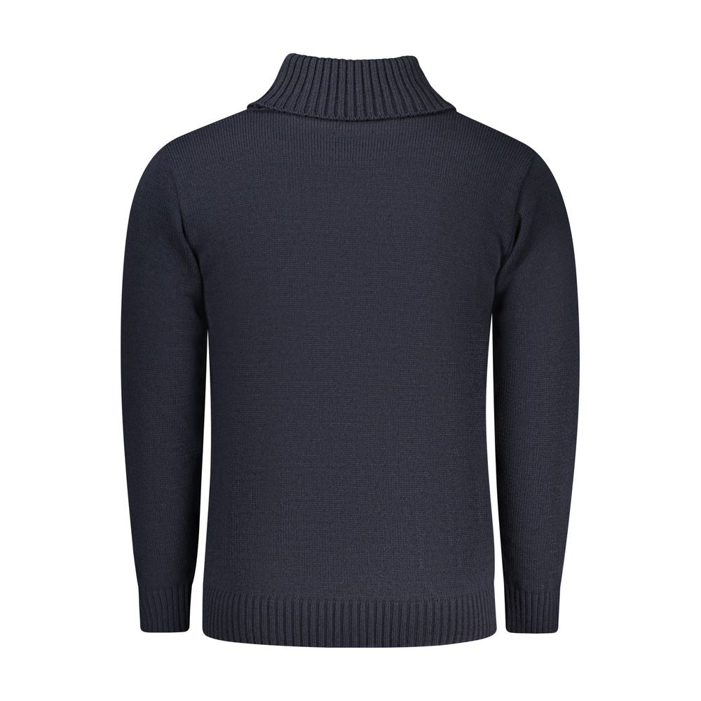 Rifle "Blue Acrylic Men Sweater Turtleneck"