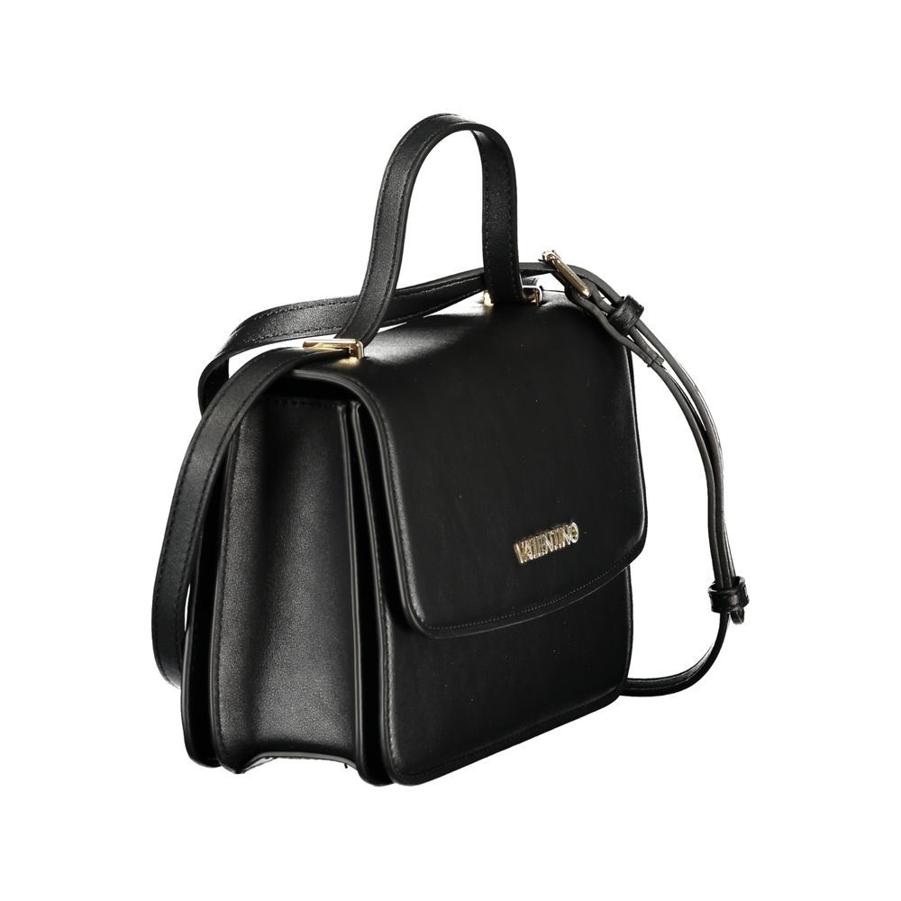 Mario Valentino Three-Compartment Shoulder Bag – Black