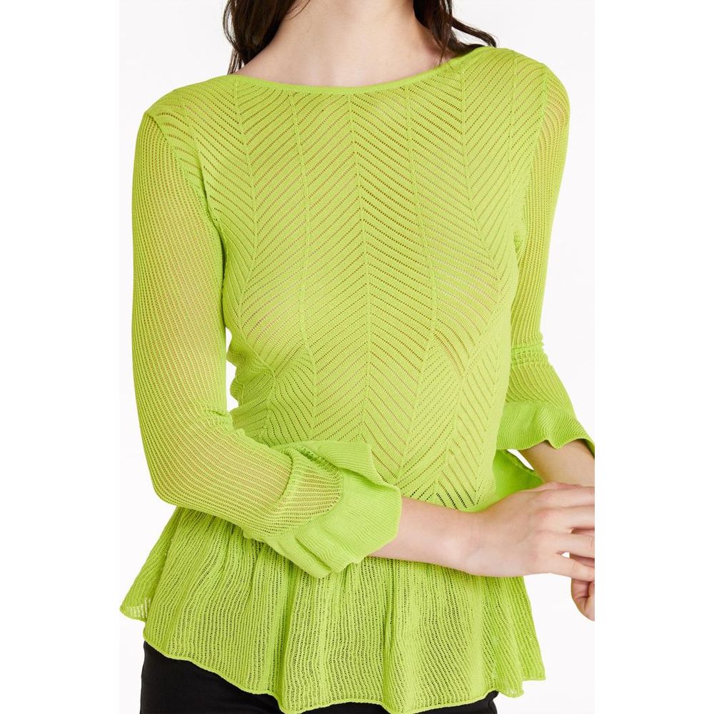 Patrizia Pepe Green Viscose Sweatshirt