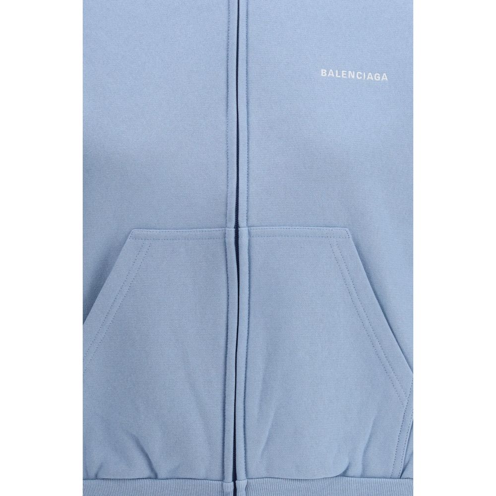 Balenciaga Light Blue Cotton Sweatshirt