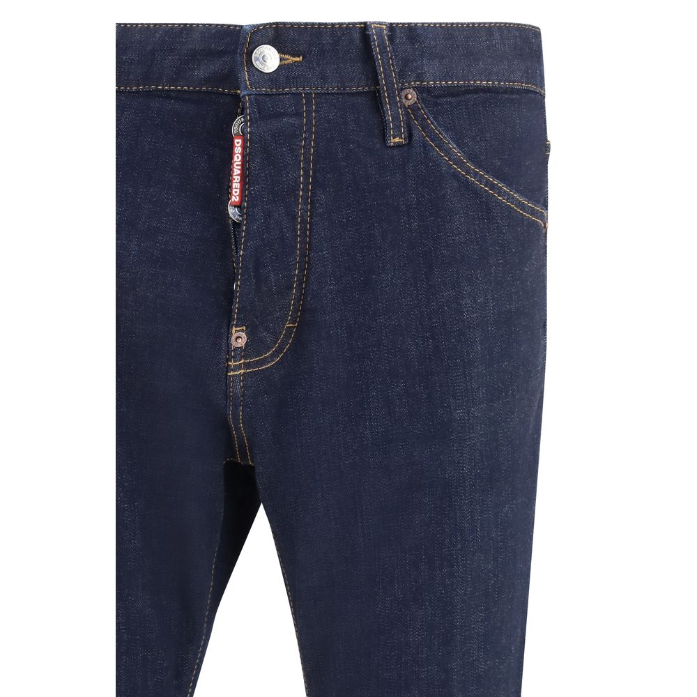 Dsquared² Blue Slim-Fit Straight-Leg Jeans