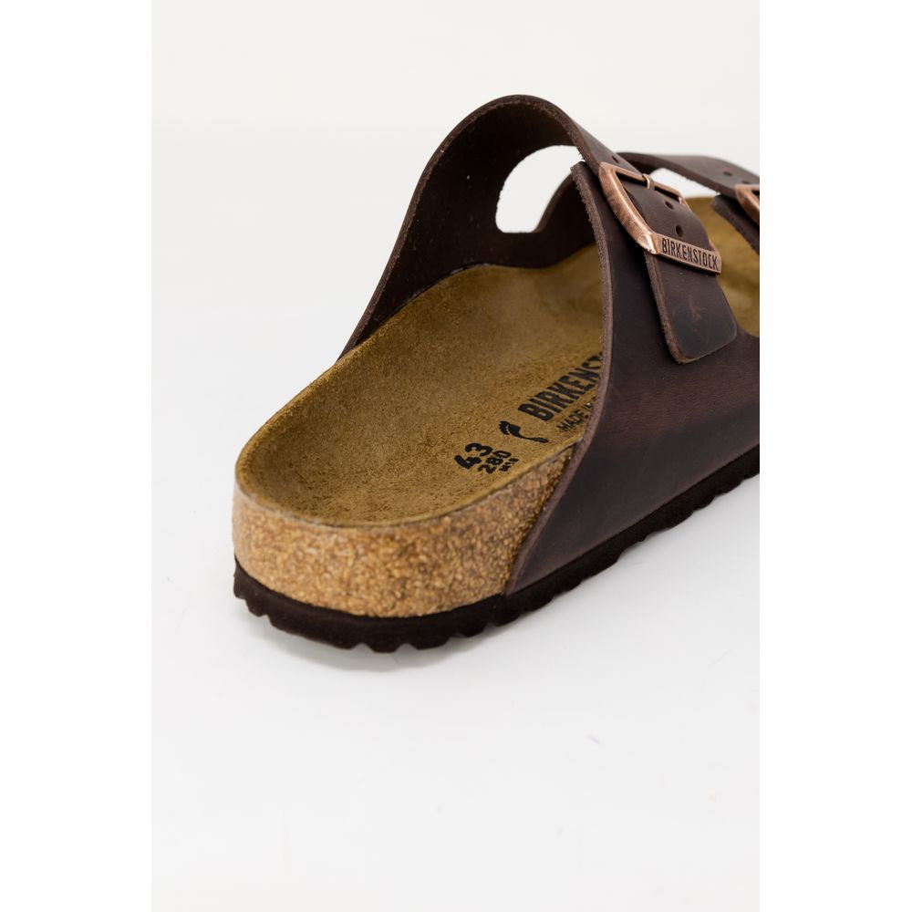 Birkenstock Brown Leather Slippers