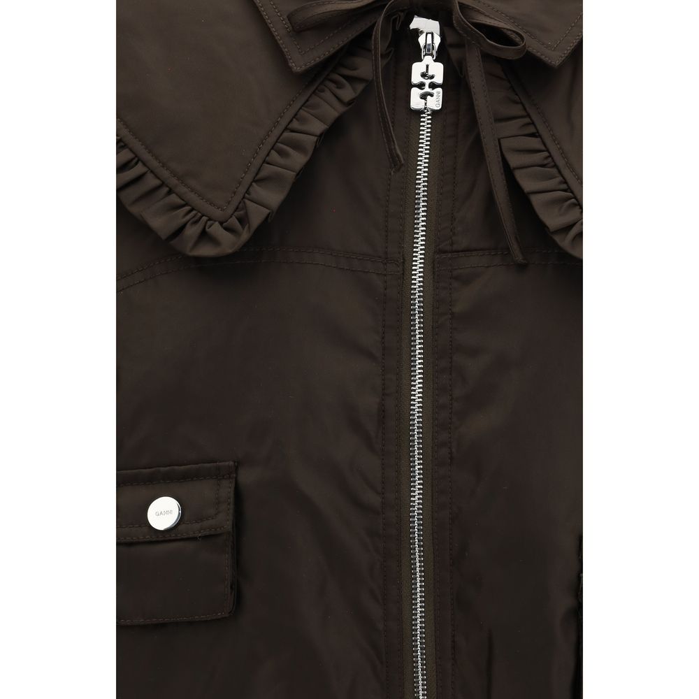 GANNI Duchesse Nylon bomber jacket – bicolour