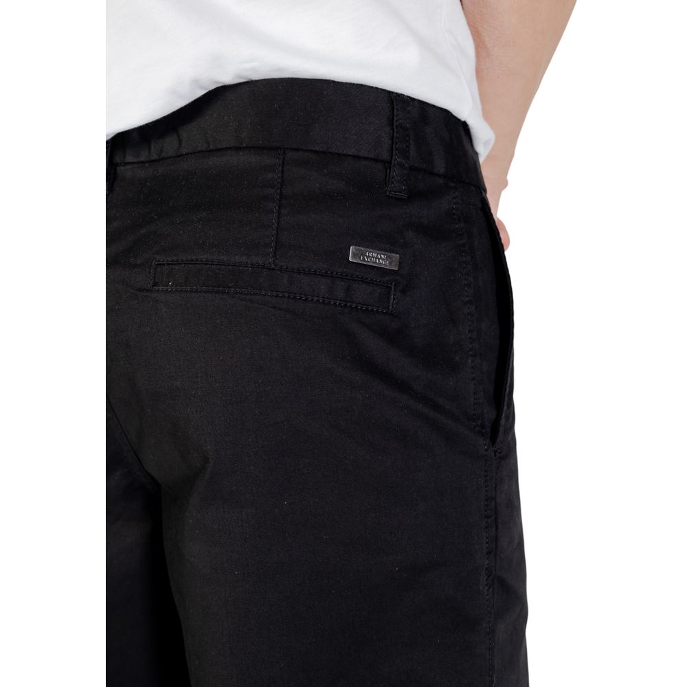 Armani Exchange Black Cotton Skinny Pants