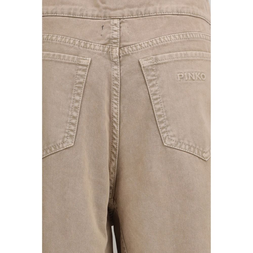 PINKO Beige Cotton Jeans Denim