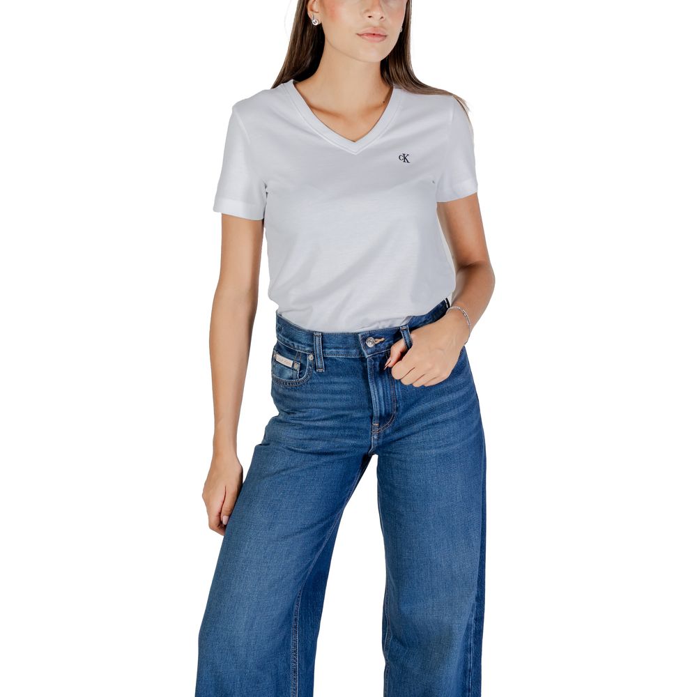 Calvin Klein Jeans White Cotton T-Shirt