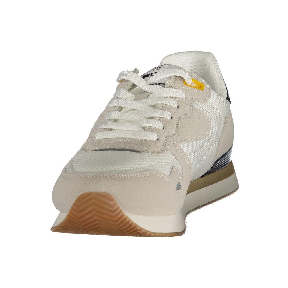 GAS men's sneakers – white with yellow and blue
