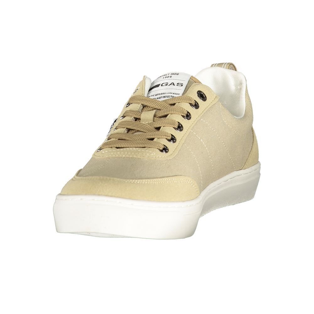 Gas Beige Polyurethane Men Sneaker