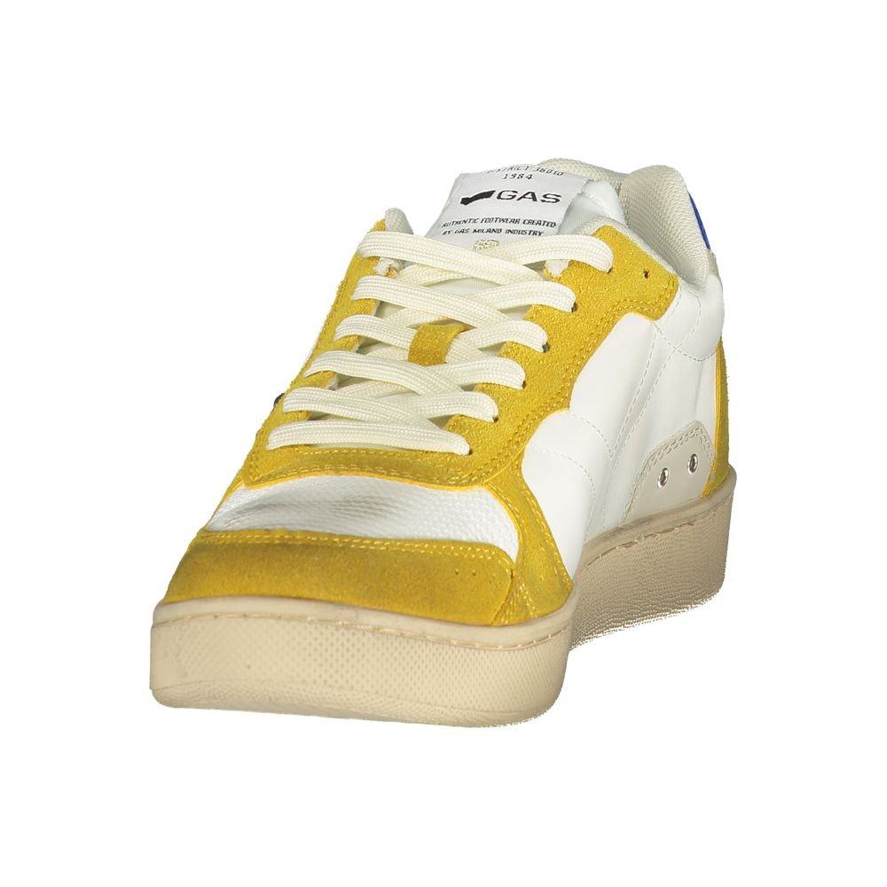 Gas White Polyester Men Sneaker
