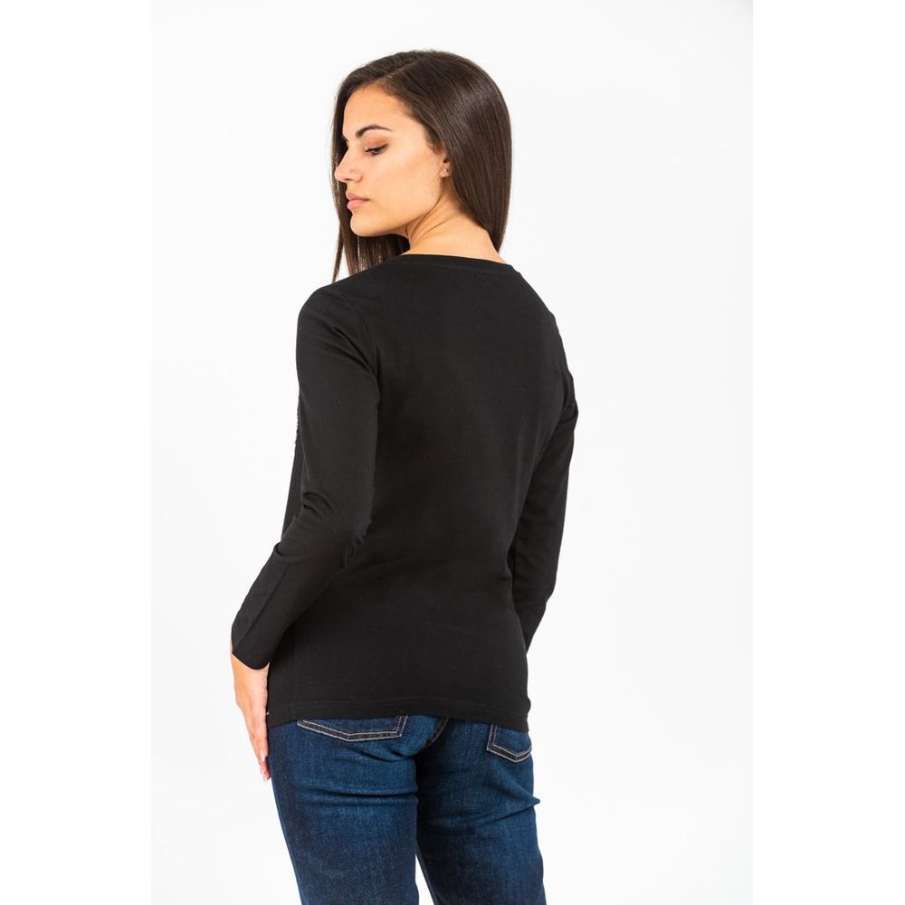 Gas Cotton Long-Sleeve T-Shirt – Black