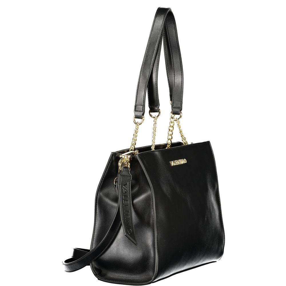 Mario Valentino Black Polyurethane Women's Shoulder Bag