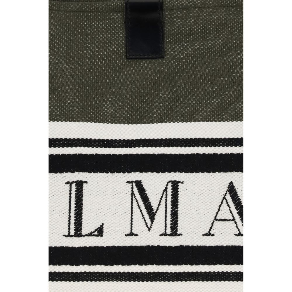 Balmain Release Medium Canvas Tote Bag – Black