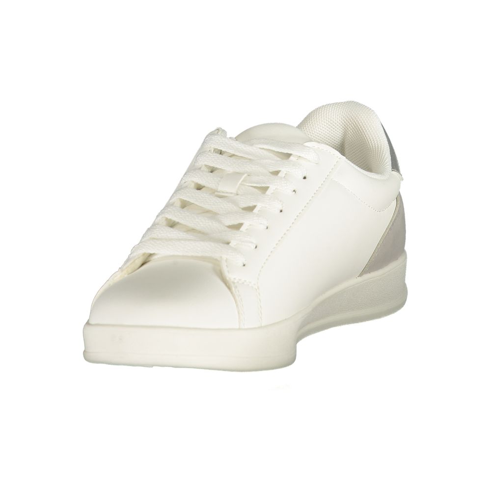 U.S. POLO ASSN. White Women's Sneakers with Silver Details