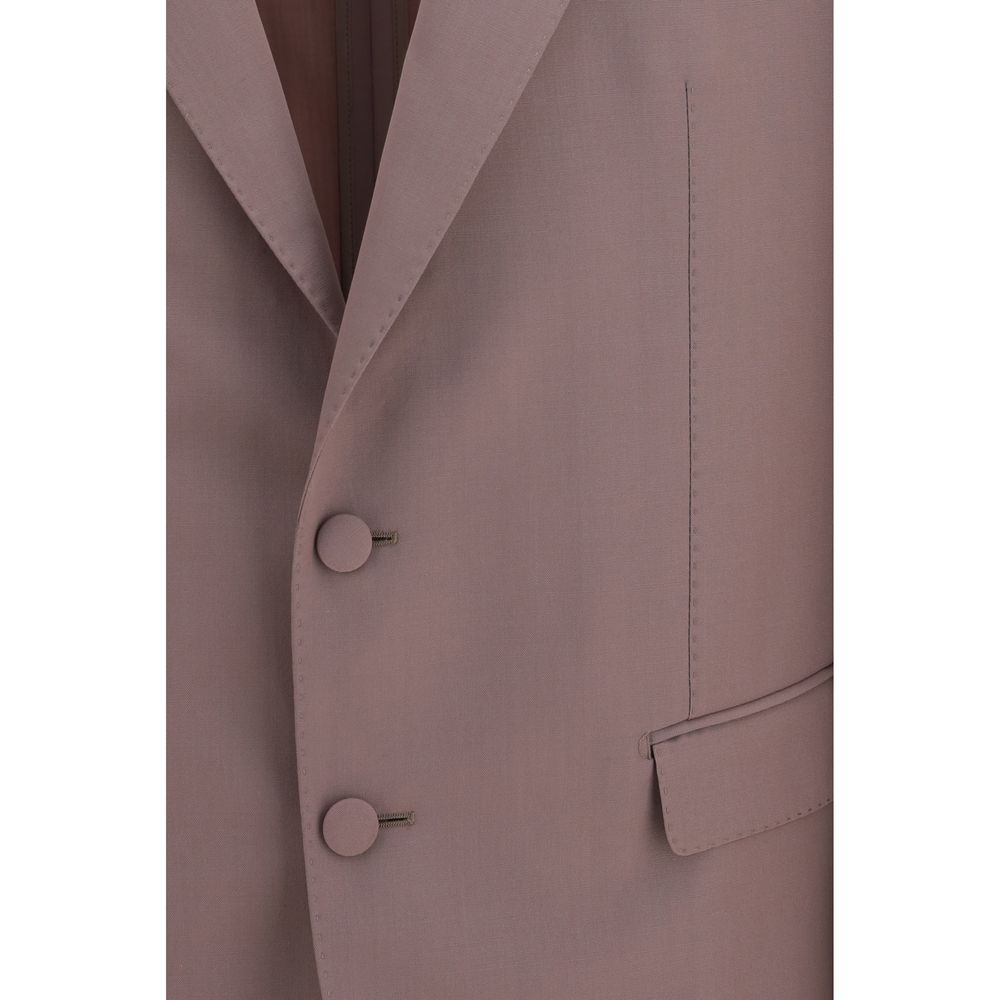 Dolce & Gabbana Single-Breasted Wool Jacket – Brown