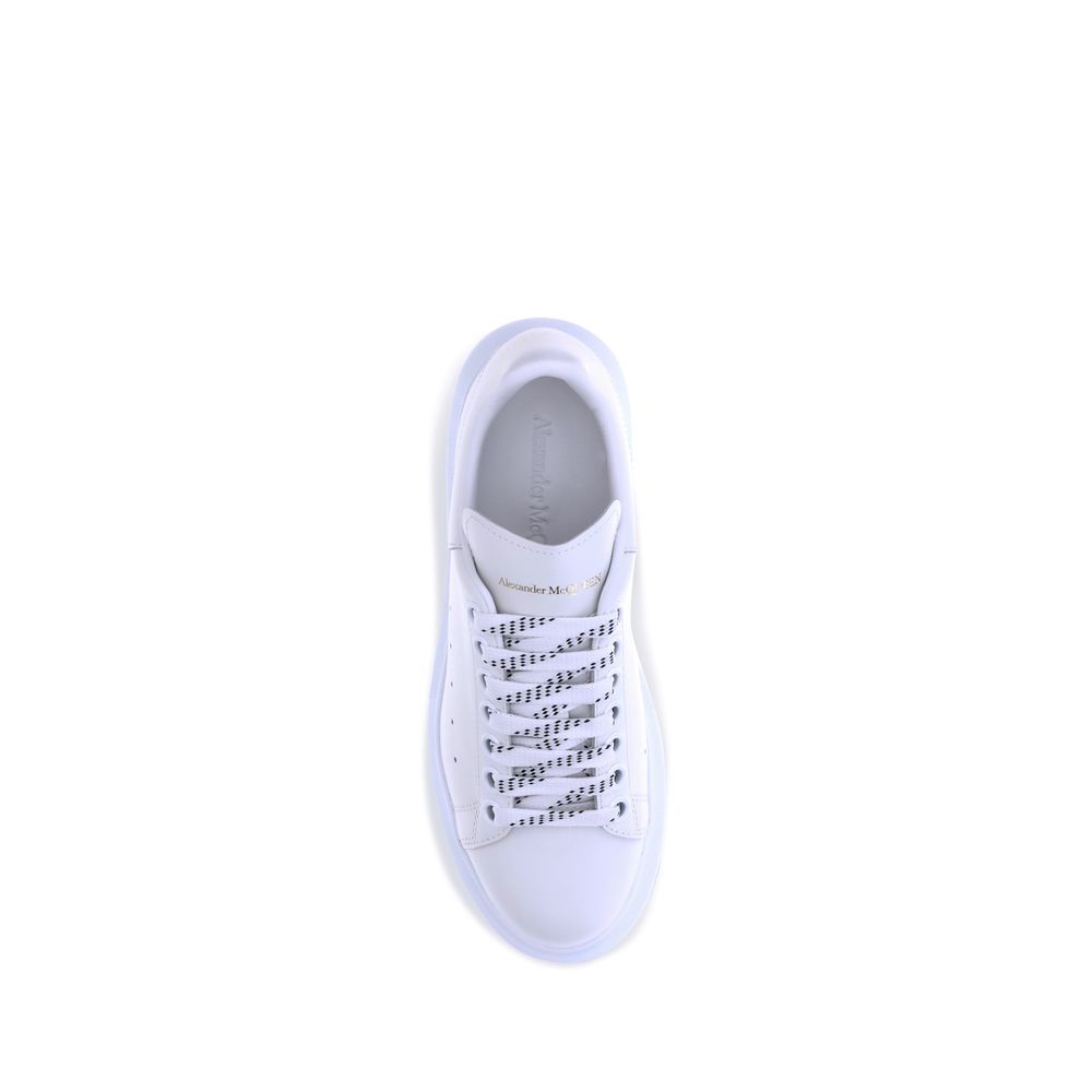 Alexander McQueen Leather Platform Sneakers – White