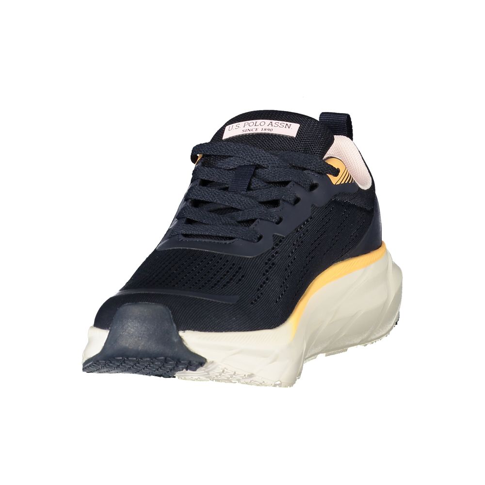 U.S. POLO ASSN. Blue Women's Sneakers with Salmon-Pink Details