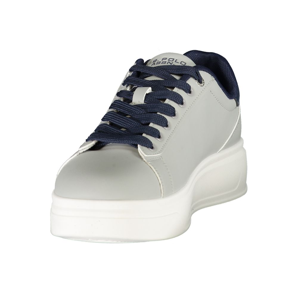 U.S. POLO ASSN. Grey Men's Sneakers with 4 cm Wedge
