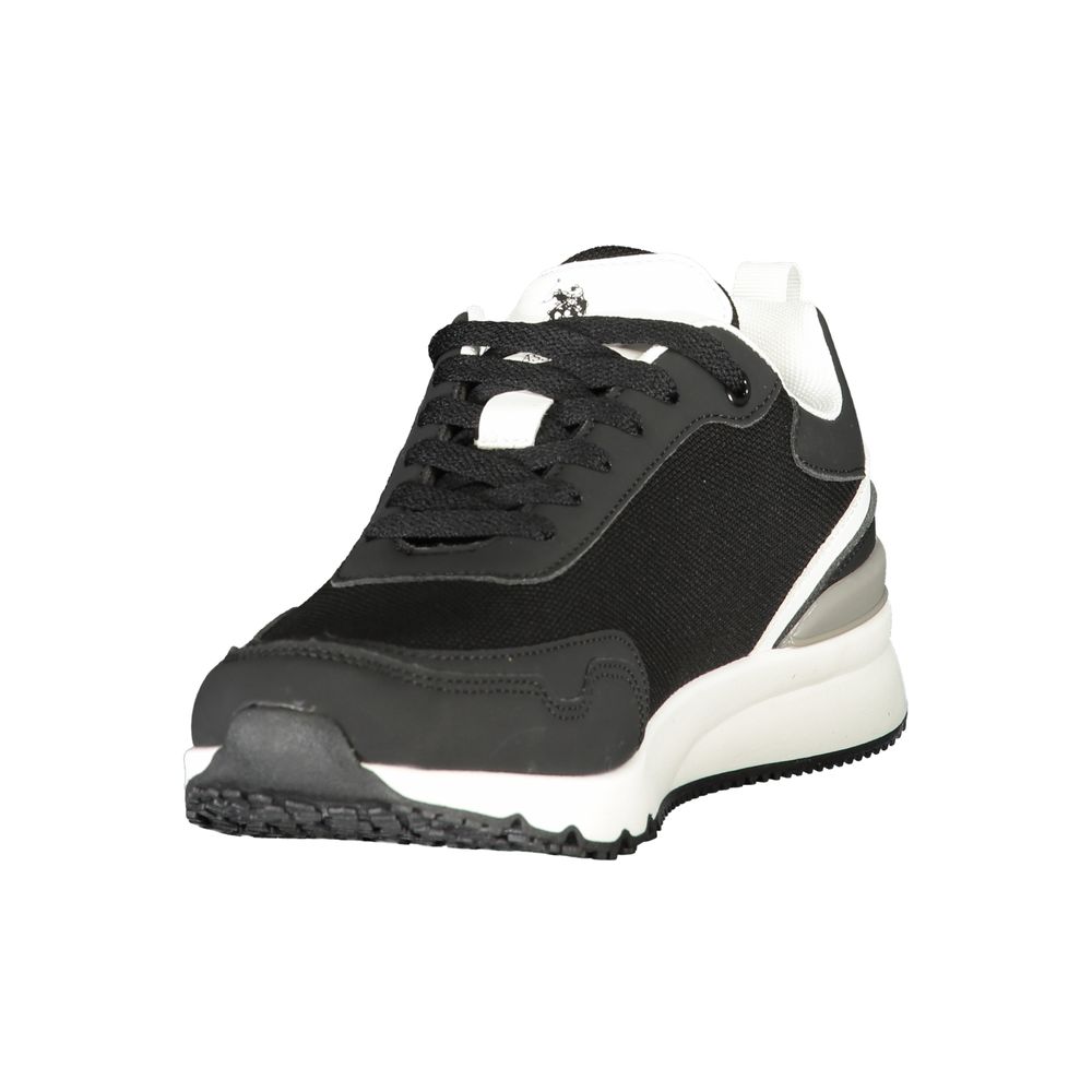 U.S. POLO ASSN. Black Men's Sneakers with Contrast Details