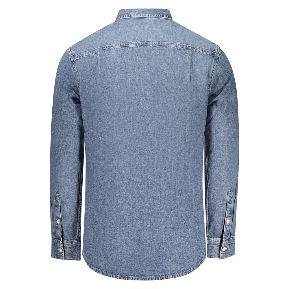 Calvin Klein Men's Long-Sleeve Cotton Shirt – Blue
