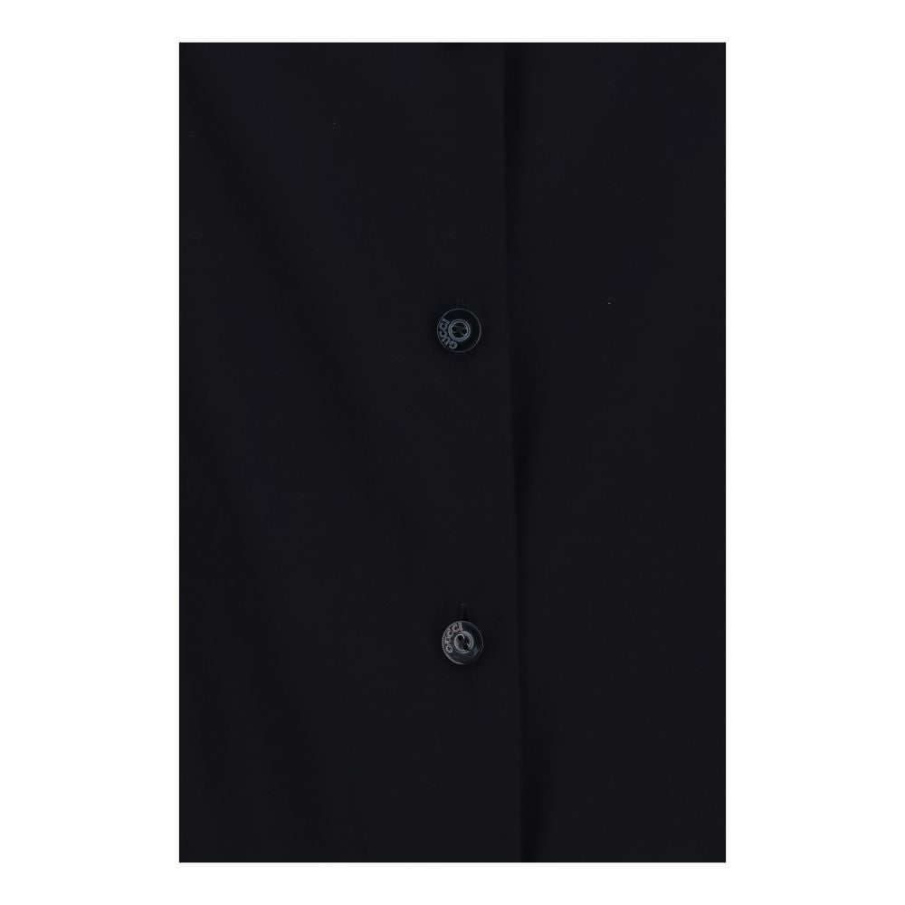 Gucci black stretch silk chiffon shirt