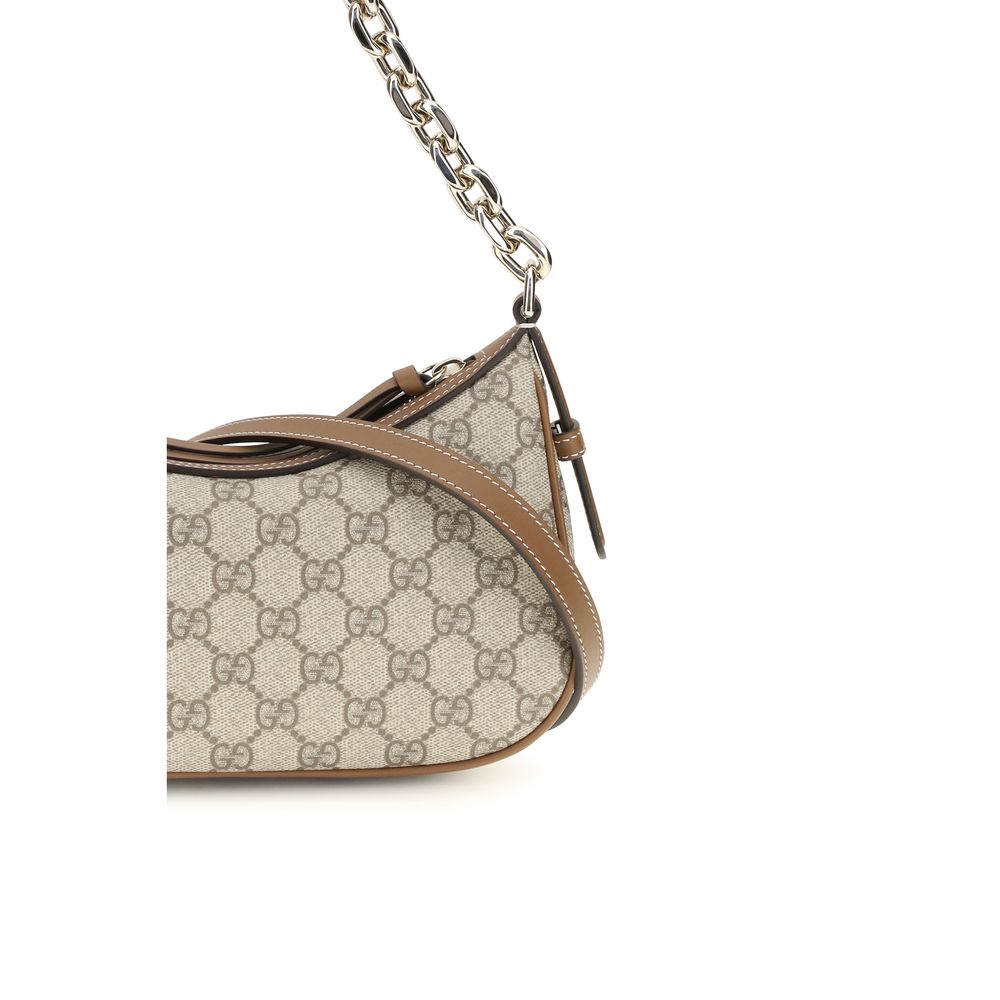 Gucci Small GG Emblem Shoulder Bag – Beige