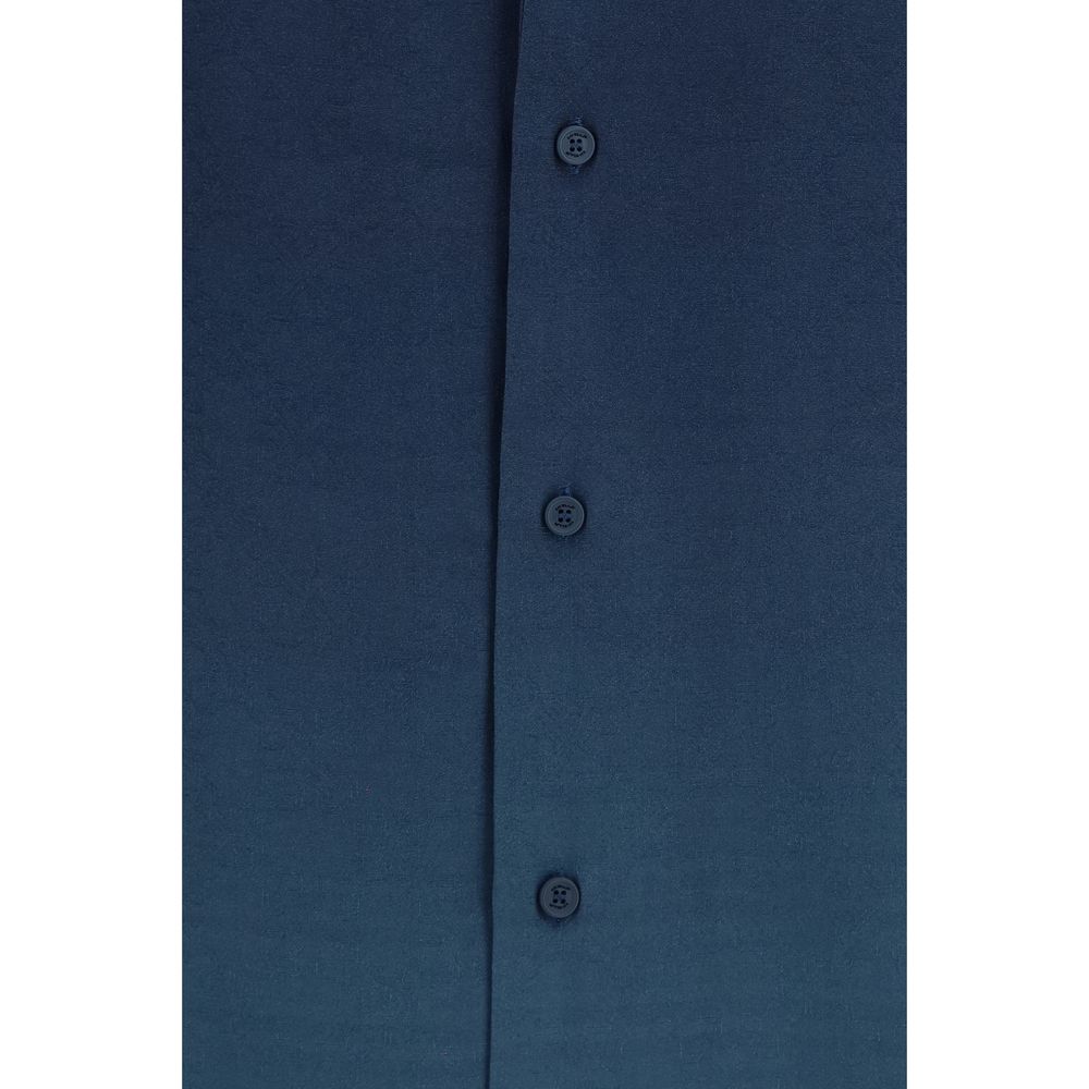 Off-White Blue Viscose Shirt