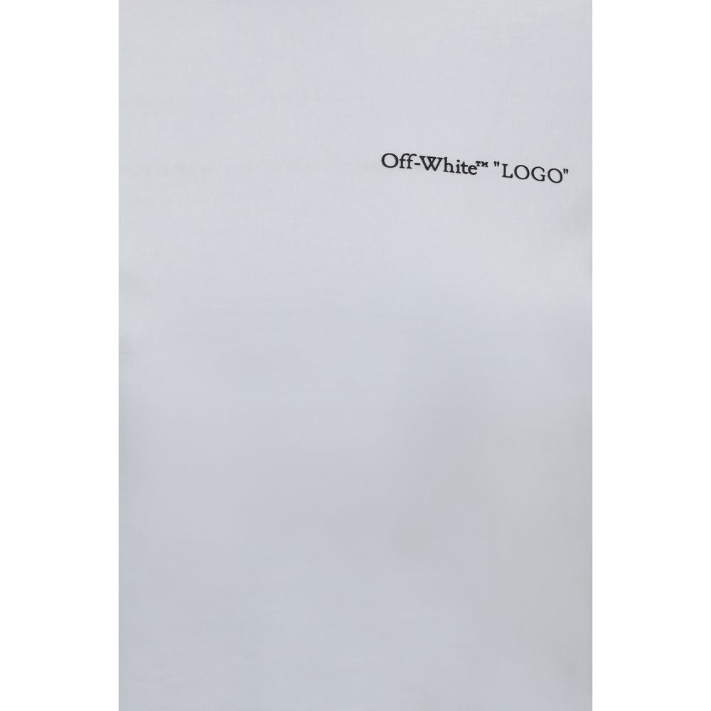 Off-White White Slim-Fit Cotton-Blend T-Shirt