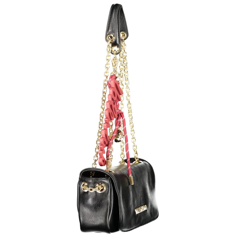Black Mario Valentino polyurethane shoulder bag with chain handles