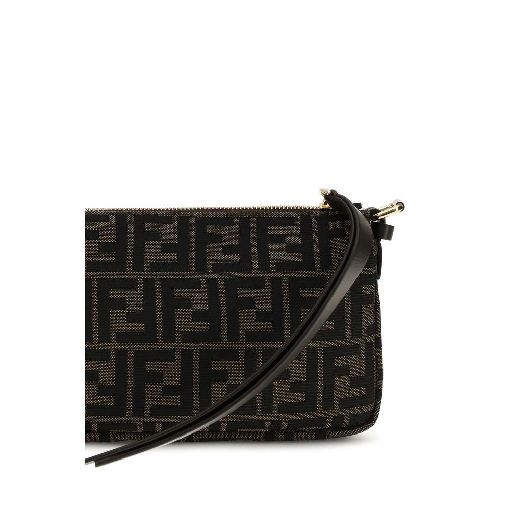Fendi Brown FF Jacquard Shoulder Bag