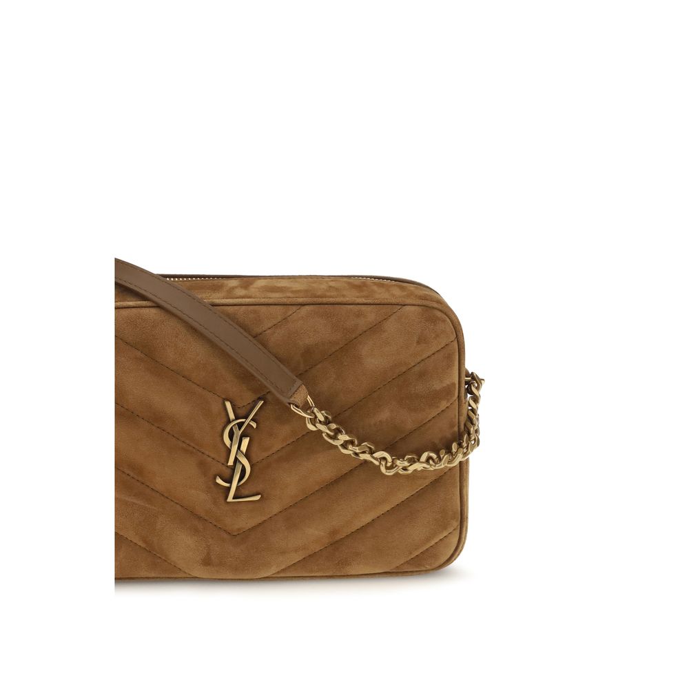 Saint Laurent Camera LouLou Suede Shoulder Bag – Brown