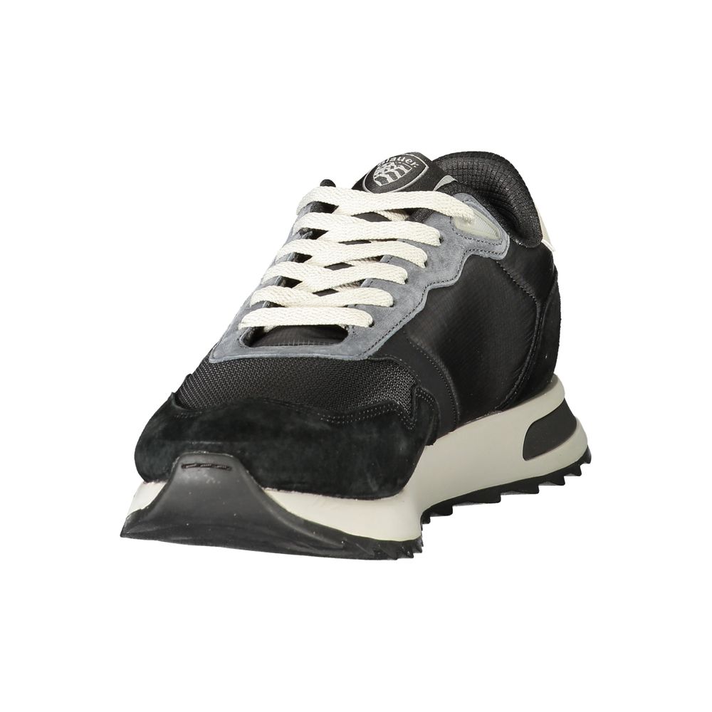 Blauer Contrast-Detail Sneakers – Black