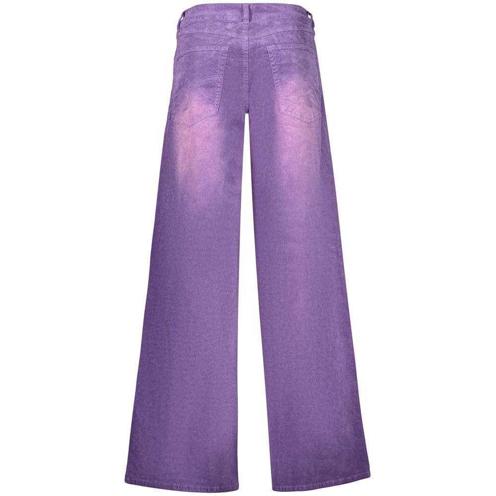 Desigual Porly Purple Women's Wide-Leg Jeans