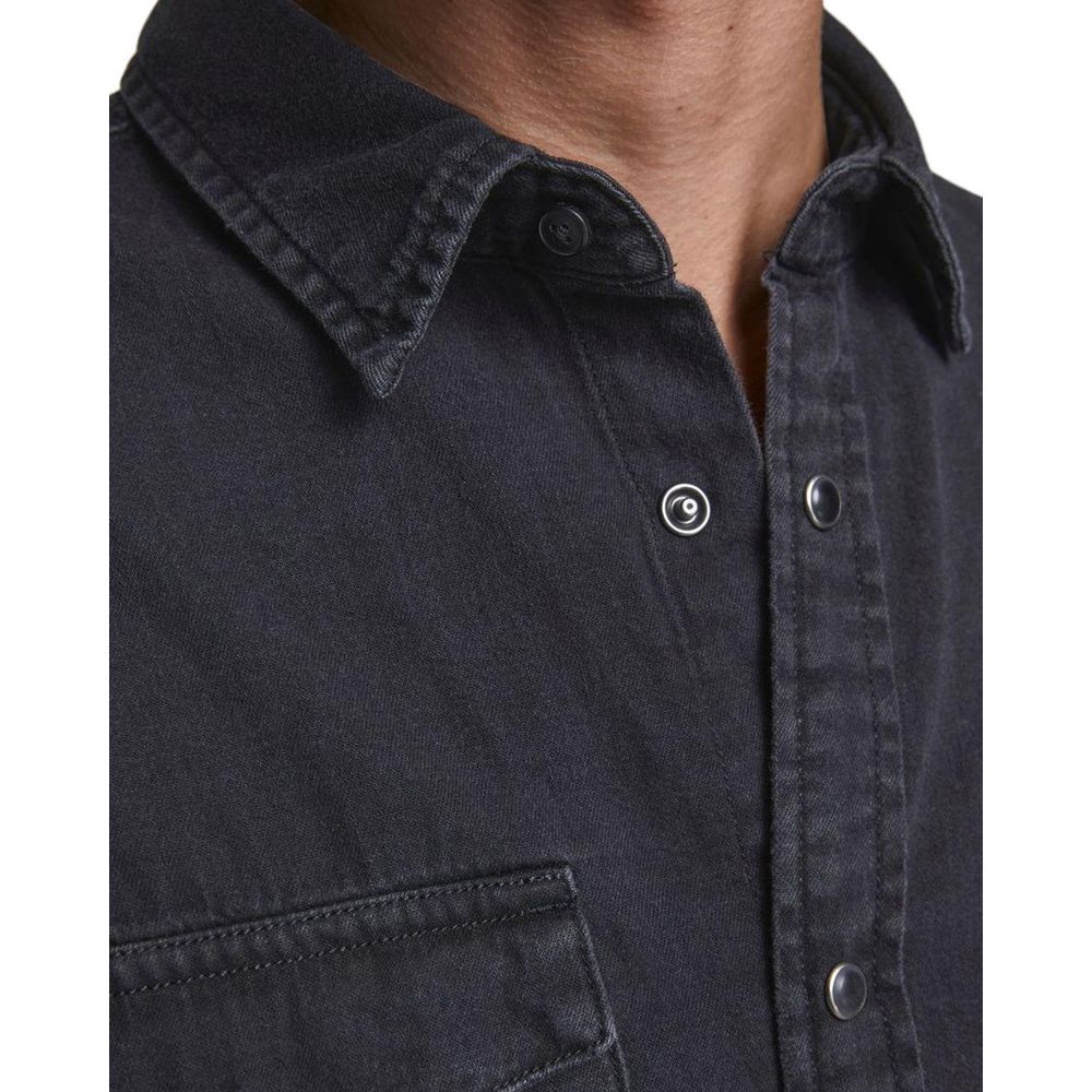 Jack Jones JJESHERIDAN Long-Sleeve Shirt – Black