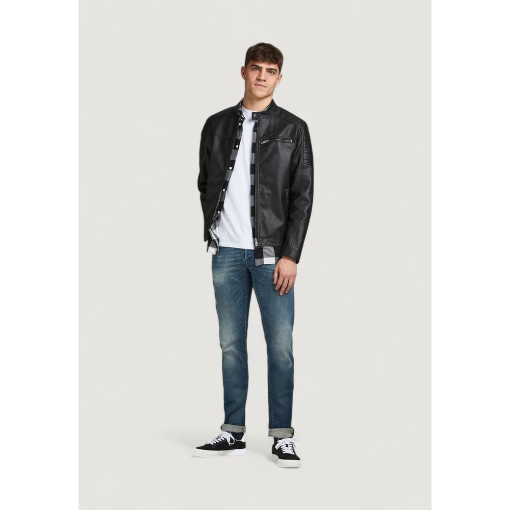 Jack & Jones JJEROCKY NOOS Faux-Leather Jacket – Black