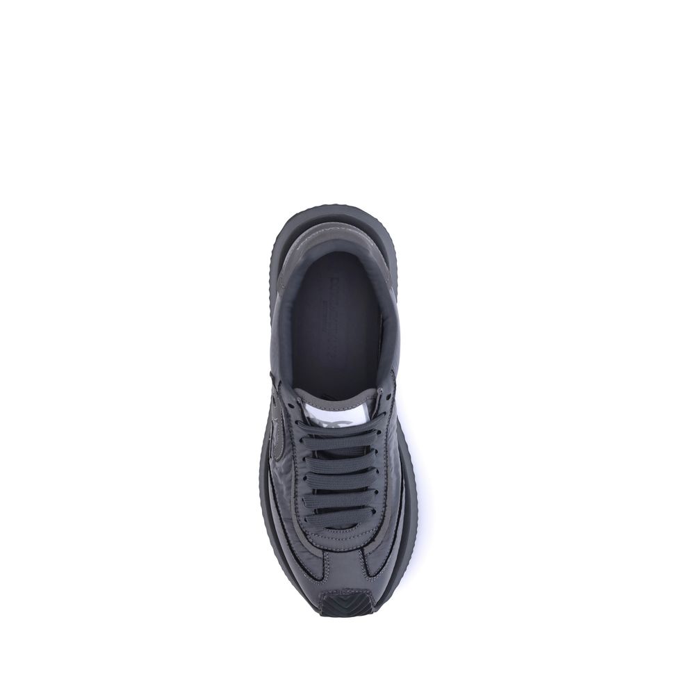 Dolce & Gabbana Black Mixed-Material Sneakers