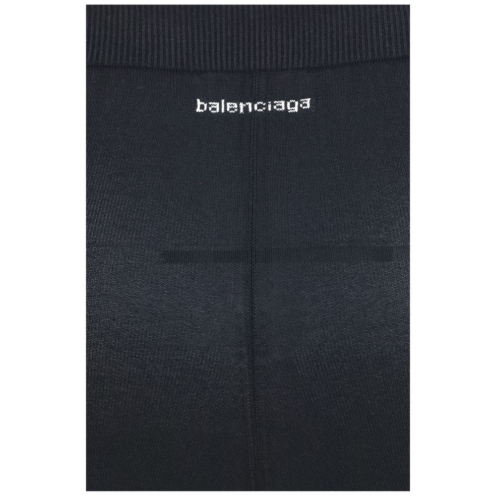 Black Balenciaga high-waisted leggings in viscose blend
