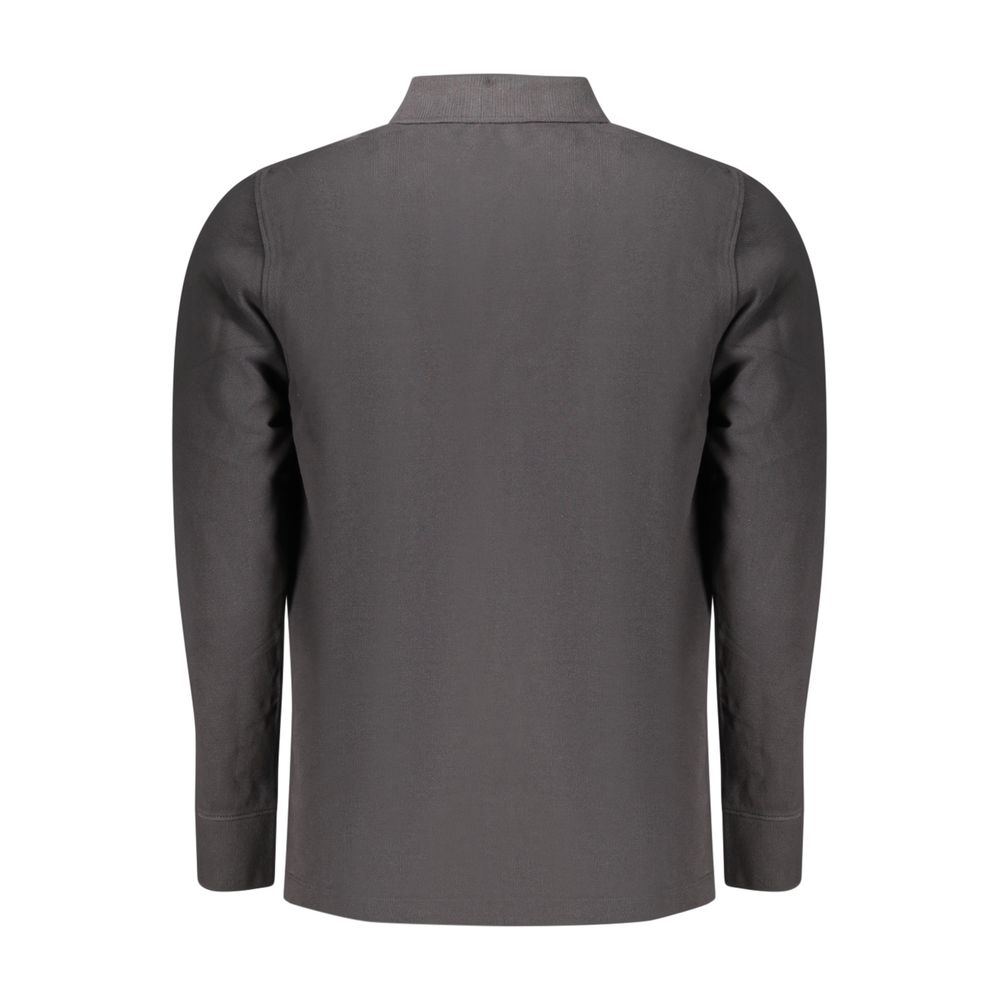 Timberland Black Long-Sleeve Cotton Polo Shirt