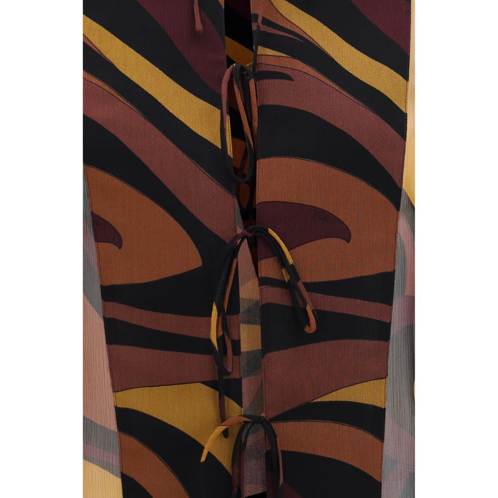 Emilio Pucci Marmo Silk Creponne Shirt – Multicolour
