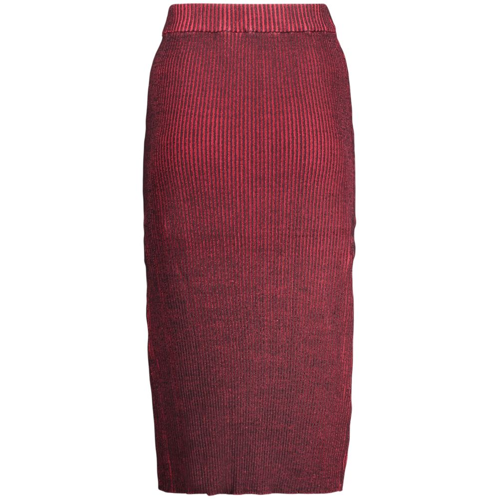 Red Desigual long skirt in viscose blend