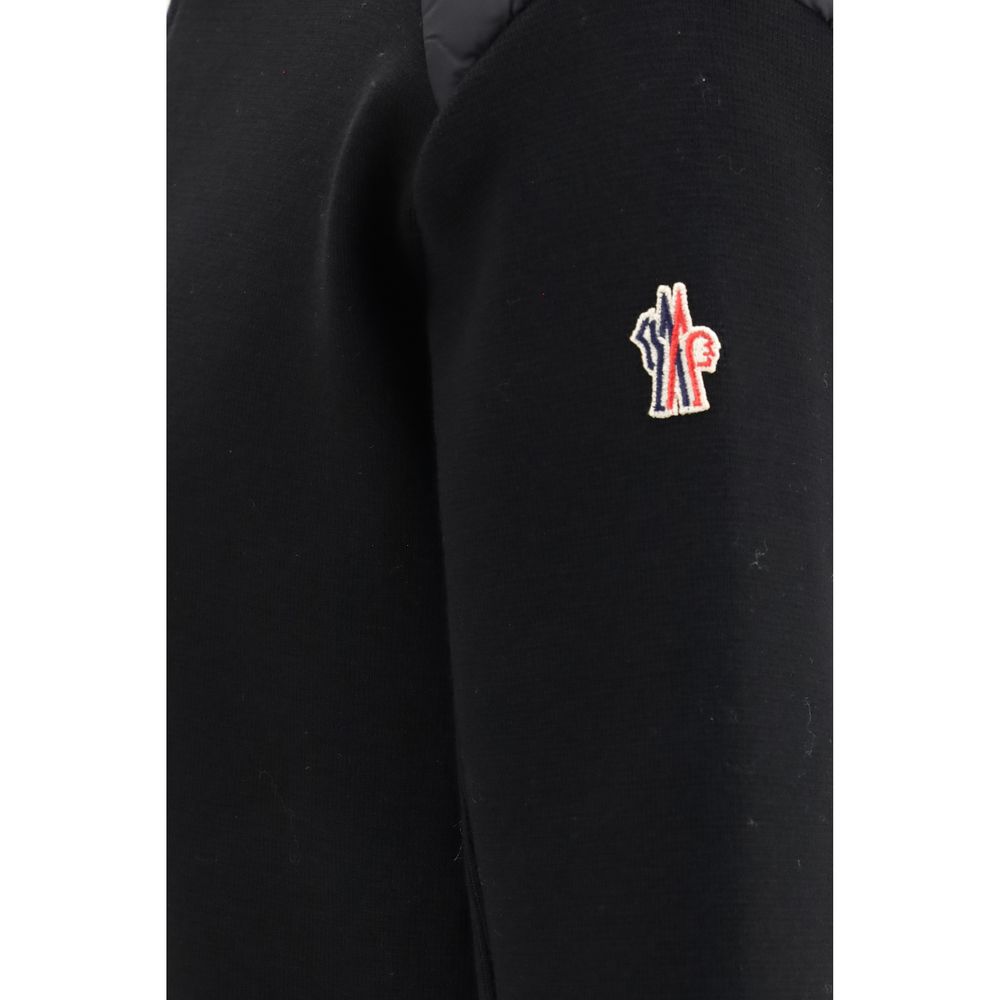 Moncler Grenoble black wool-blend cardigan