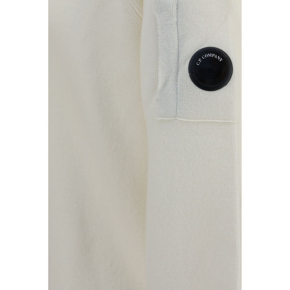 Beige C.P. Company merino wool hoodie