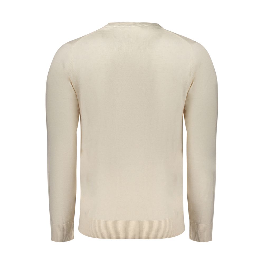 White Pepe Jeans Andre Crew long-sleeved T-shirt in cotton, wool and cashmere