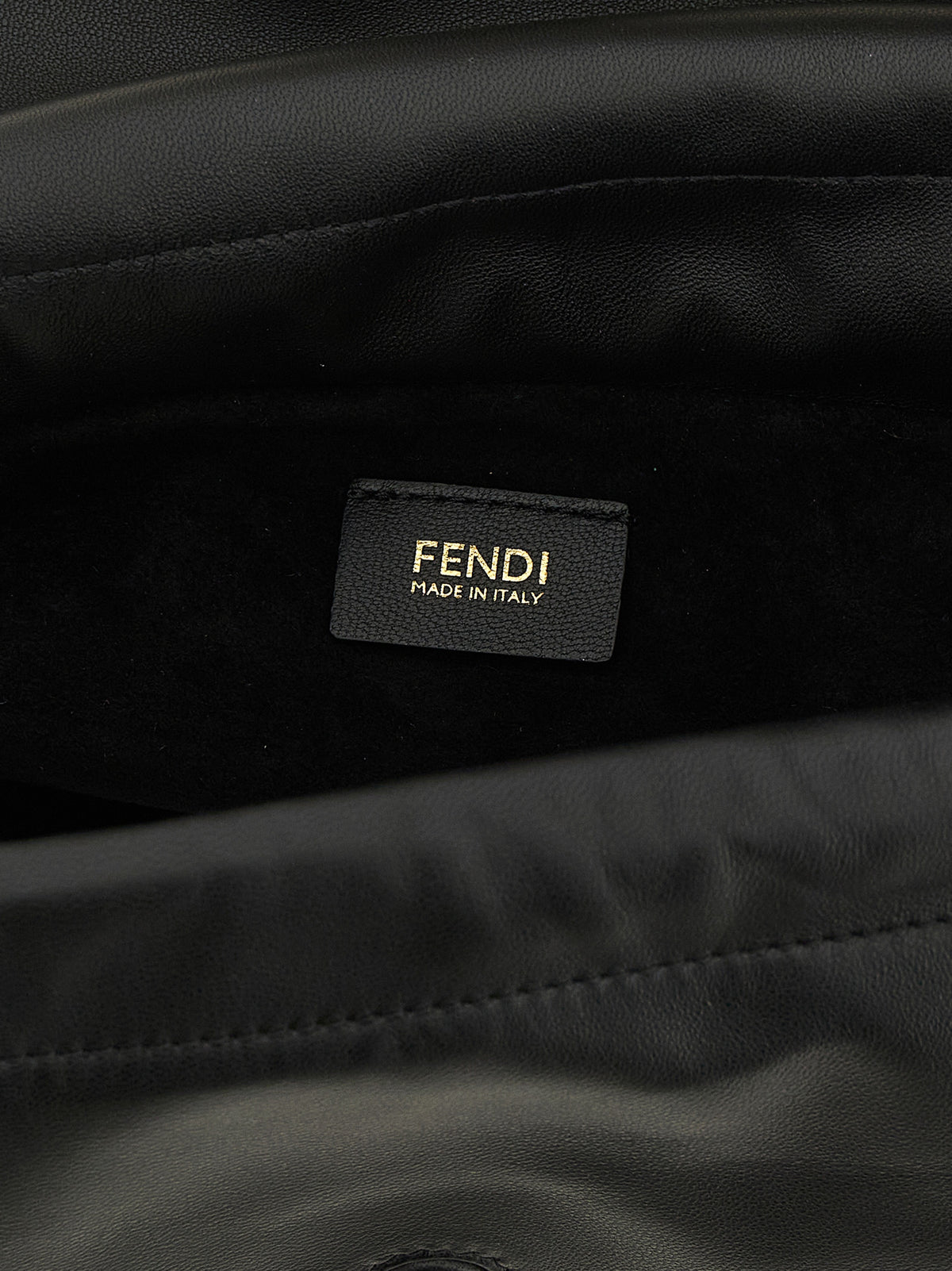Fendi Baguette Soft Media black lambskin handbag