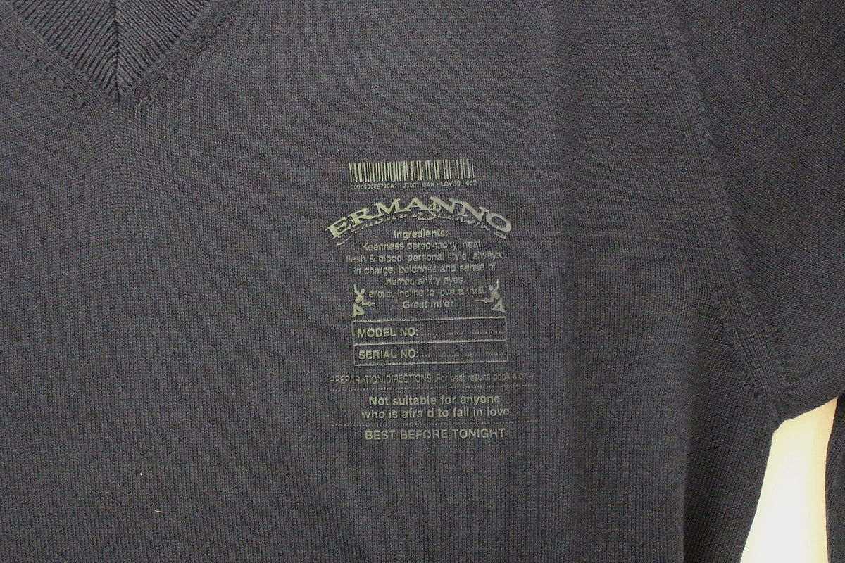 Blue Ermanno Scervino V-neck pullover sweater in acrylic and wool