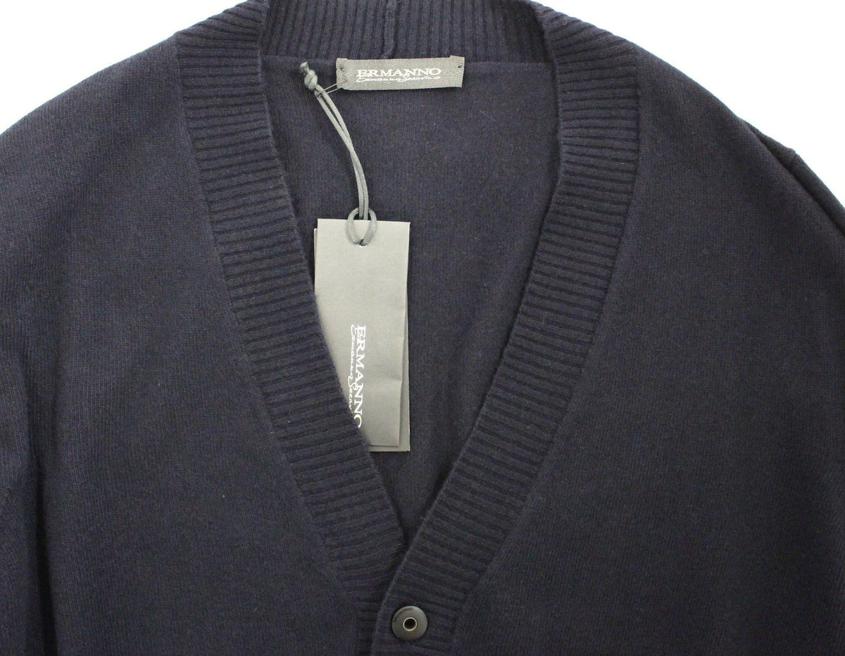 Blue Ermanno Scervino wool and cashmere cardigan